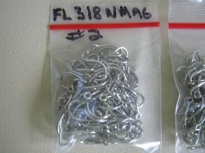 100 Eagle Claw Live bait hook size 2 FL318NMAG Anchovy Size