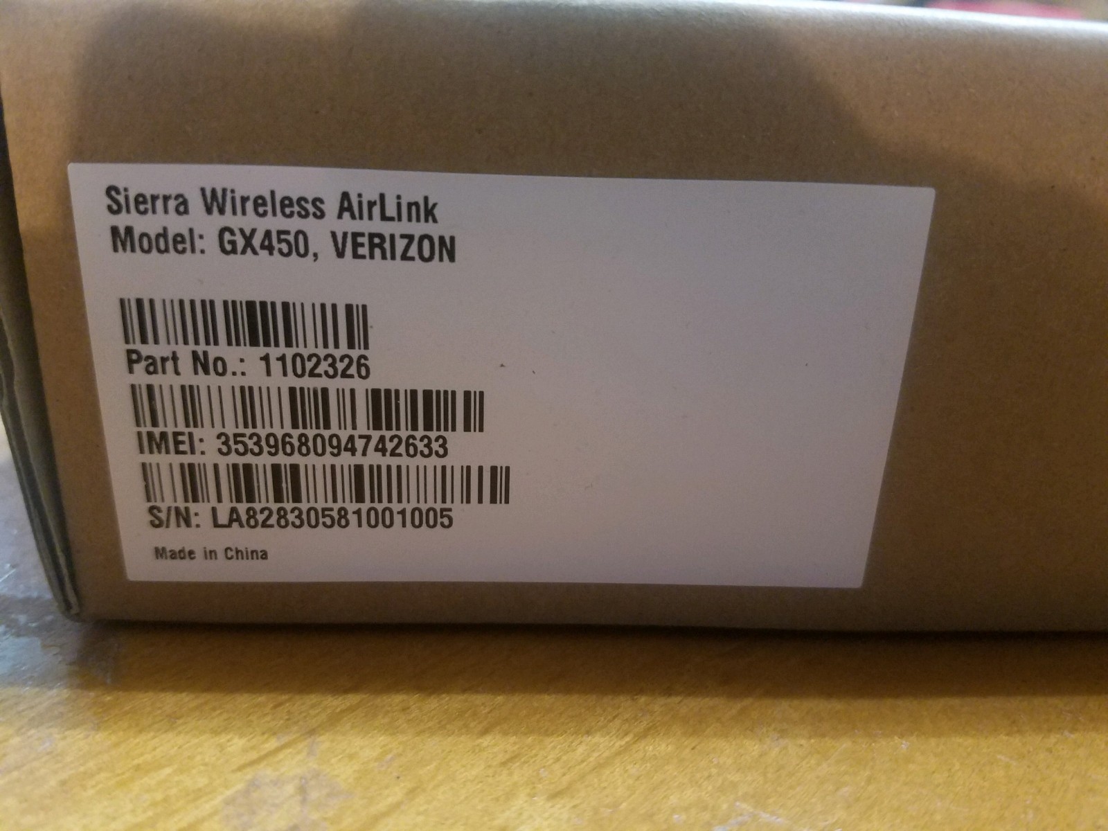 SIERRA WIRELESS AIRLINK GX450 XLTE GATEWAY ROUTER - VERIZON