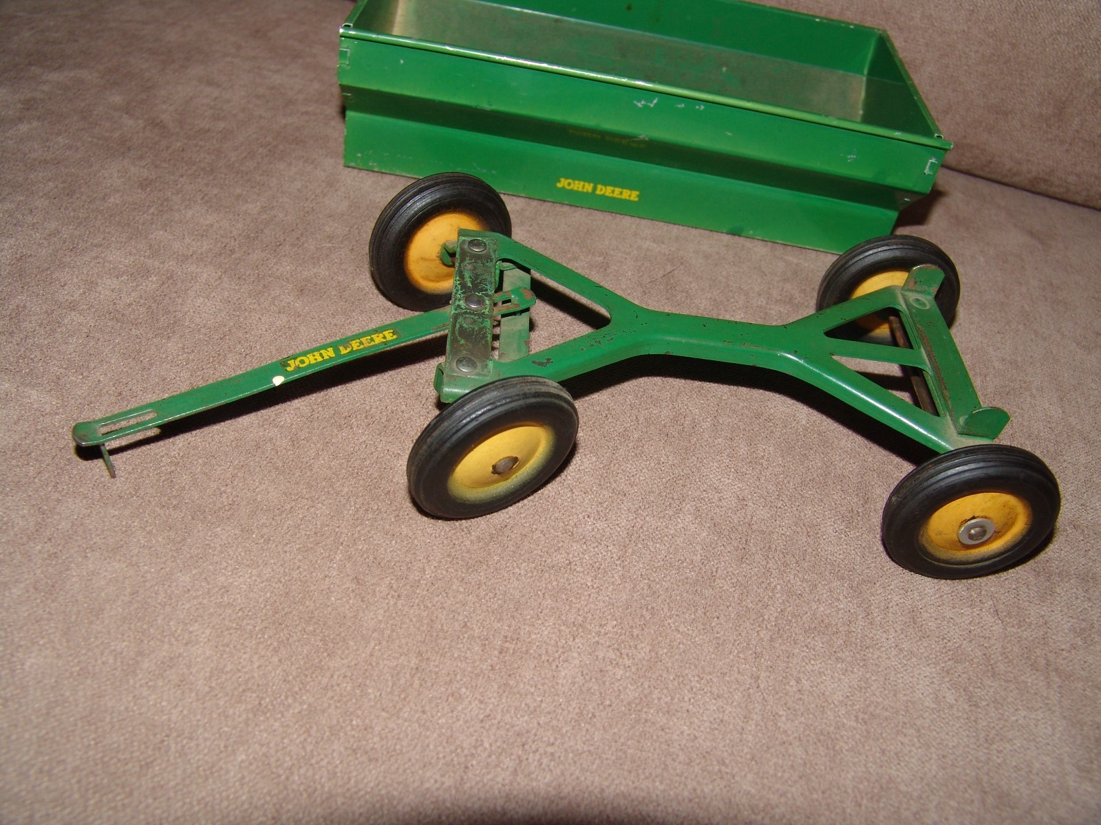 Vintage Toy John Deere Tractor Trailer Frame & Grain Box