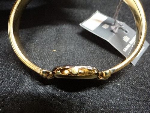 Pre-owned Michel Herbelin Ladies Watch French  Watch Faux Diamond Gold Bracelet