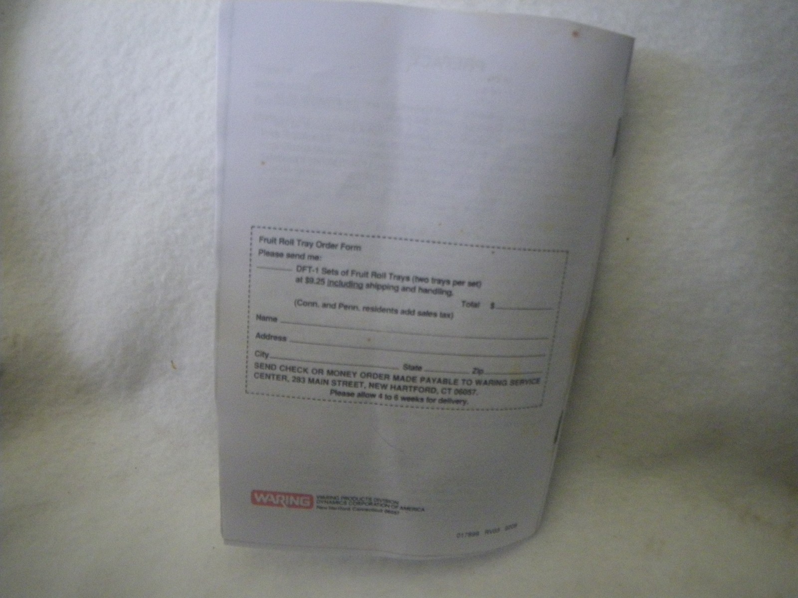 INSTRUCTIONS for WARING FOOD DEHYDRATOR ~ BEEF JERKY MAKER INSTRUCTIONS ONLY!