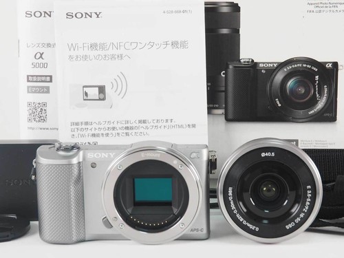 Sony a5000 Digital Camera Silver 16-50mm Lens 363 Shots w