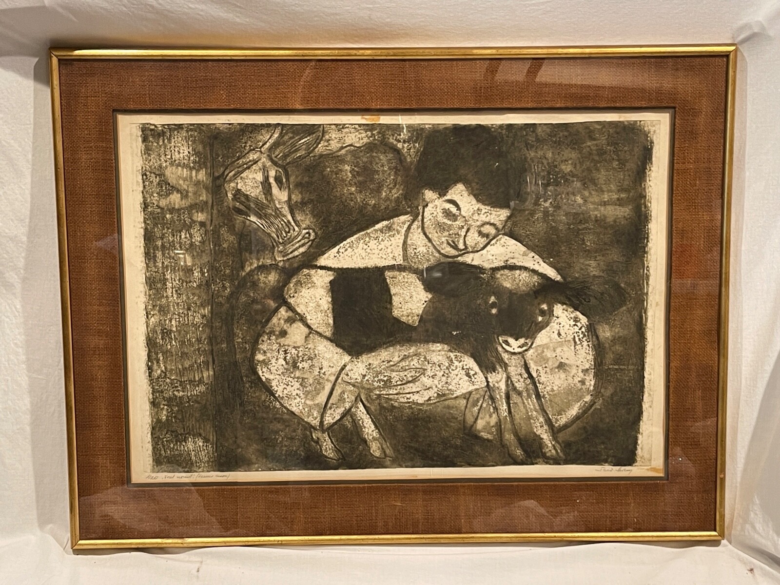 Mid Century Abstract Etching Black Art Signed #1/20 Jack