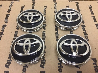 NEW TOYOTA SET 4 CENTER WHEEL WHEELS RIM RIMS HUB CAP CAPS BLACK CHROME 62MM N