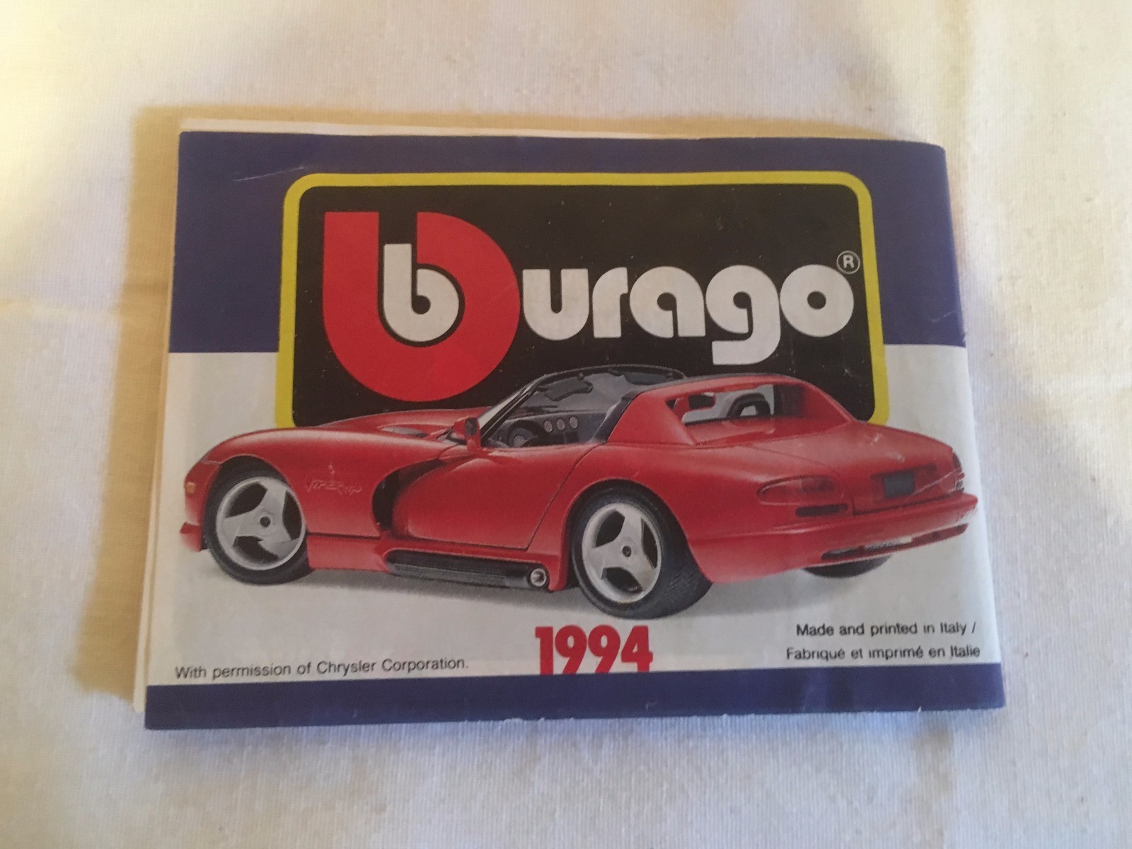 BURAGO, ITALY, COLLECTOR'S CATALOG 1994