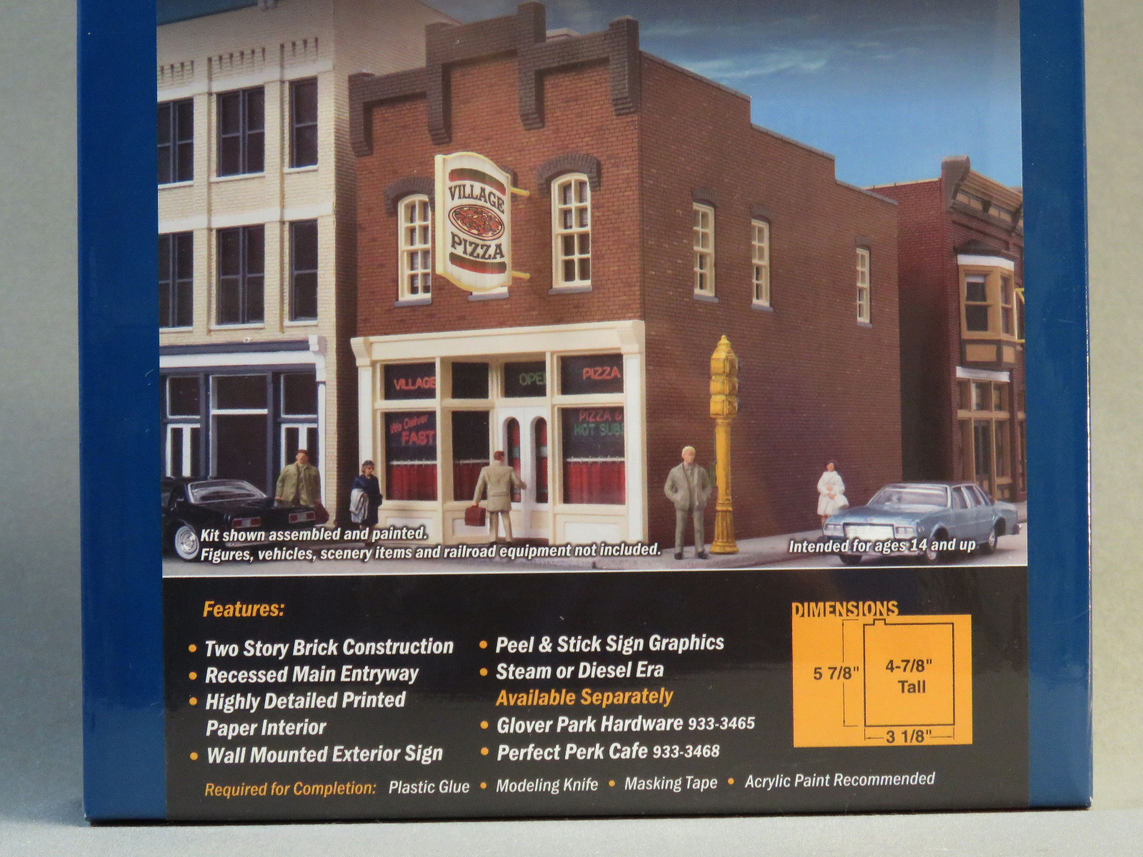 WALTHERS CORNERSTONE HO SCALE VILLAGE PIZZA SHOP train building W933-3469 NEW