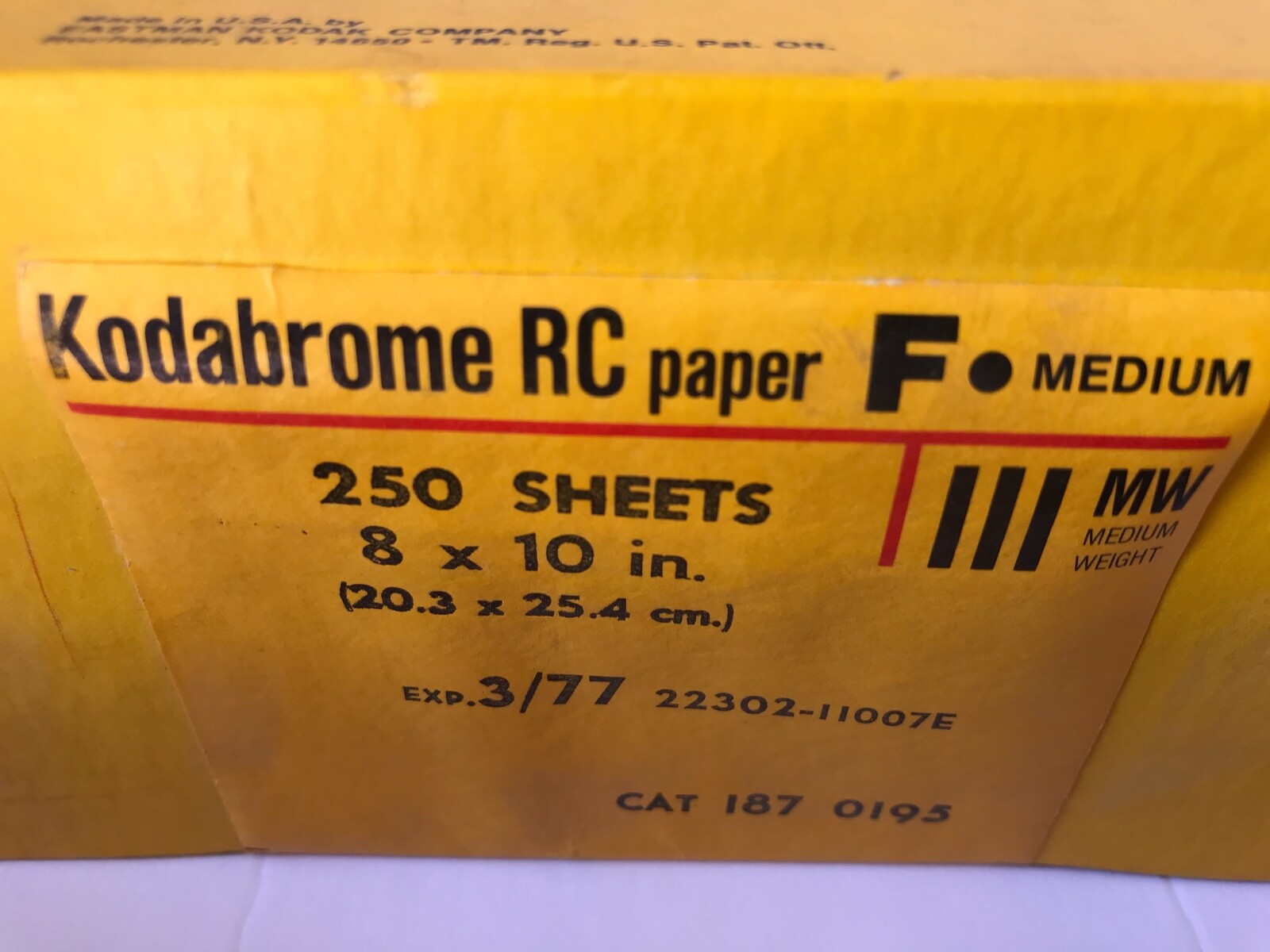 Vintage Kodak Photographic Polycontrast  RC Paper 8 x 10in - 250 Sheets
