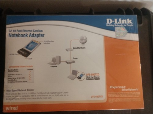D-Link Dfe-690txd 32 Bit Fast Ethernet CardBus Adapter