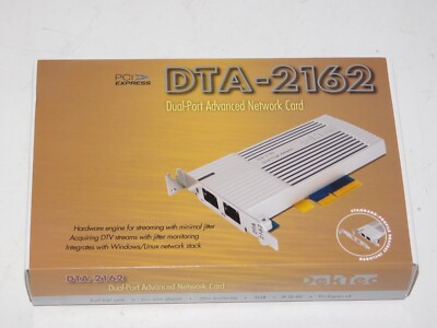 Dektec DTA-2162 TSoIP Advanced Network Card with Dual GigE Ports PCI-E x4 SFF