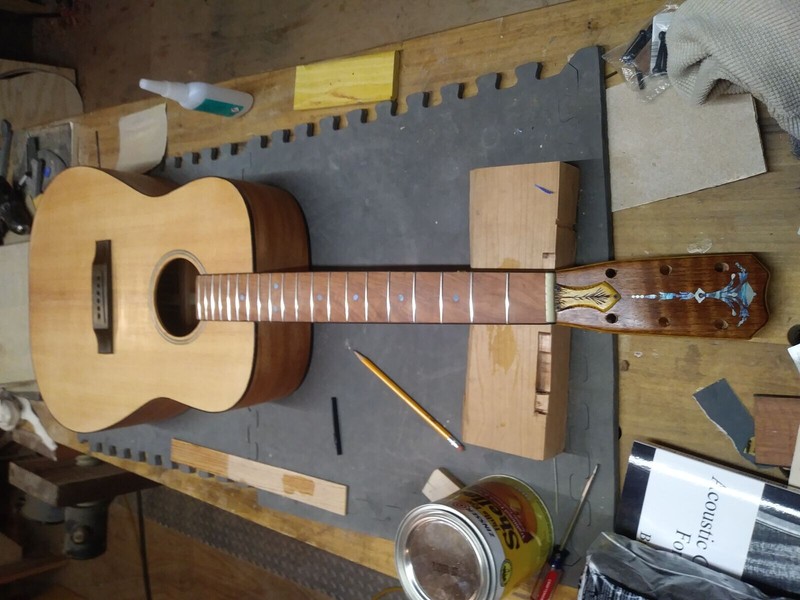 DIY Economy Budget Acoustic Handcraft Custom GUITAR KIT-OM/solid Wood-thin side