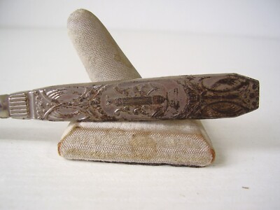 Antiker Art deco Werbe Brieföffner Aug. Sieper Werkzeugfabrik Remscheid um 1920