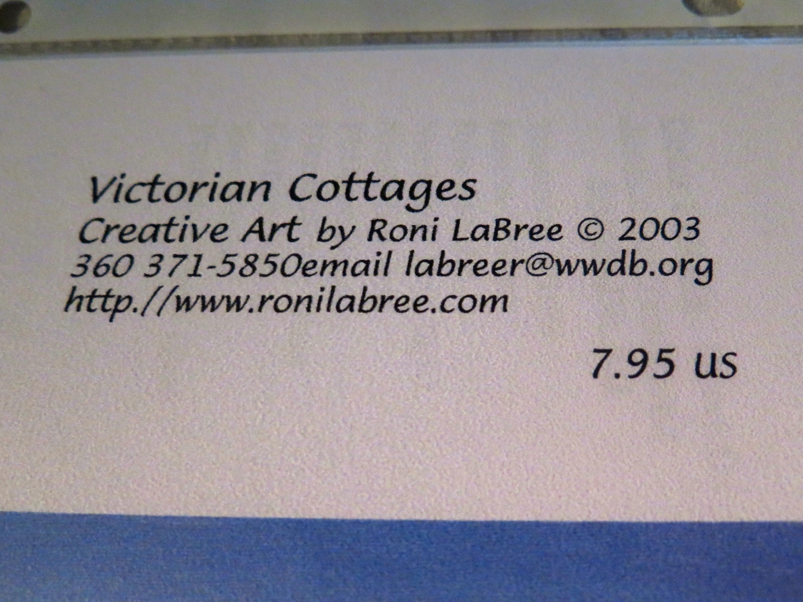 NEW VICTORIAN COTTAGES RONI LEBREE DECORATIVE PAINTING PATTERN/INSTRUCTIONS