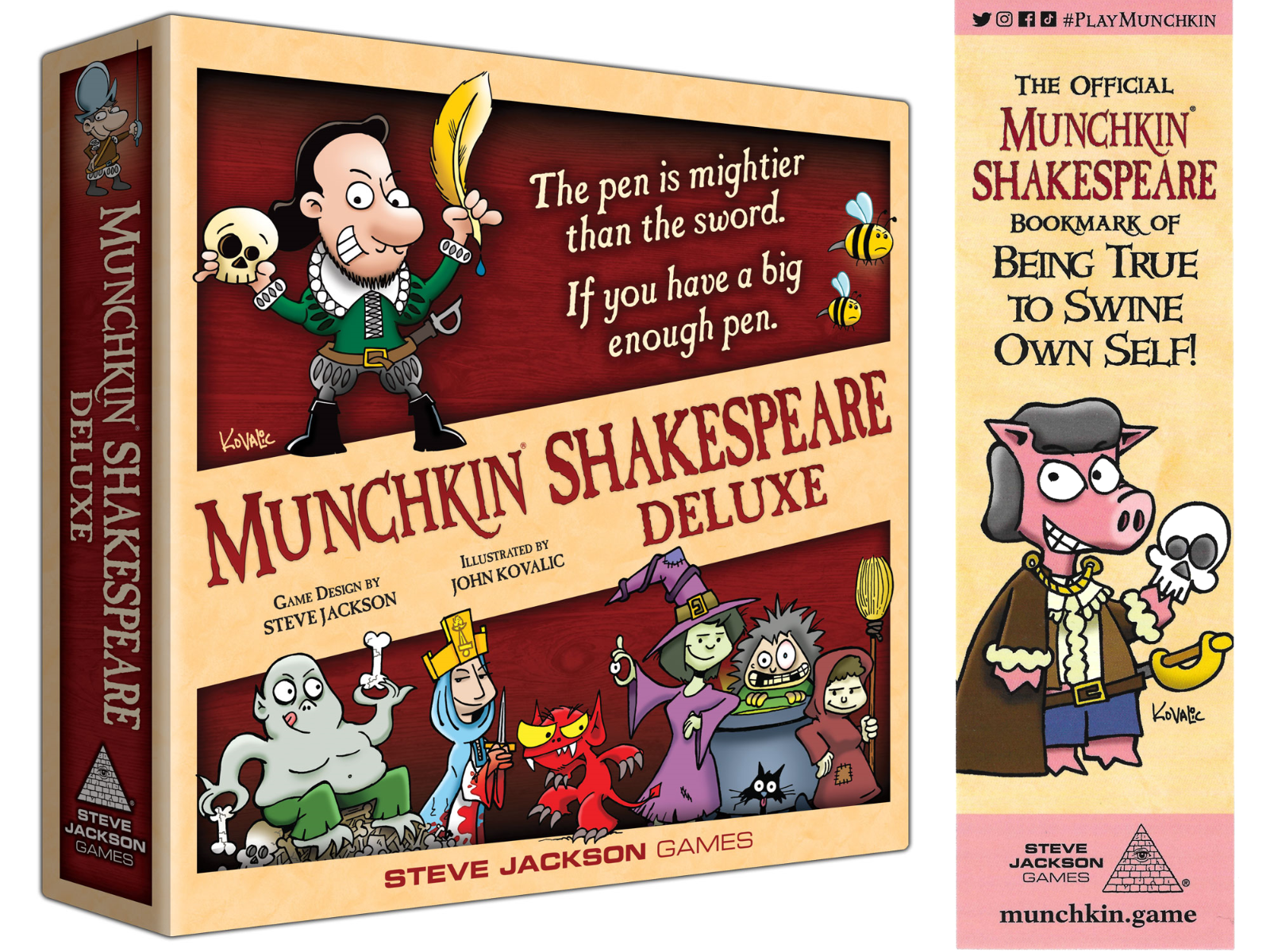 Настольная карточная игра Munchkin Shakespeare Deluxe с закладкой Swine Own Self SJG-1564