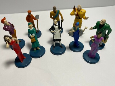 2002 Clue Game 10pcs Suspects Pieces Tokens Movers Characters Figures toy