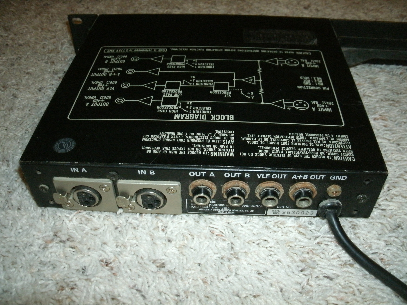 Ramsa WS-SP2A Subwoofer Processor - Works Great !!