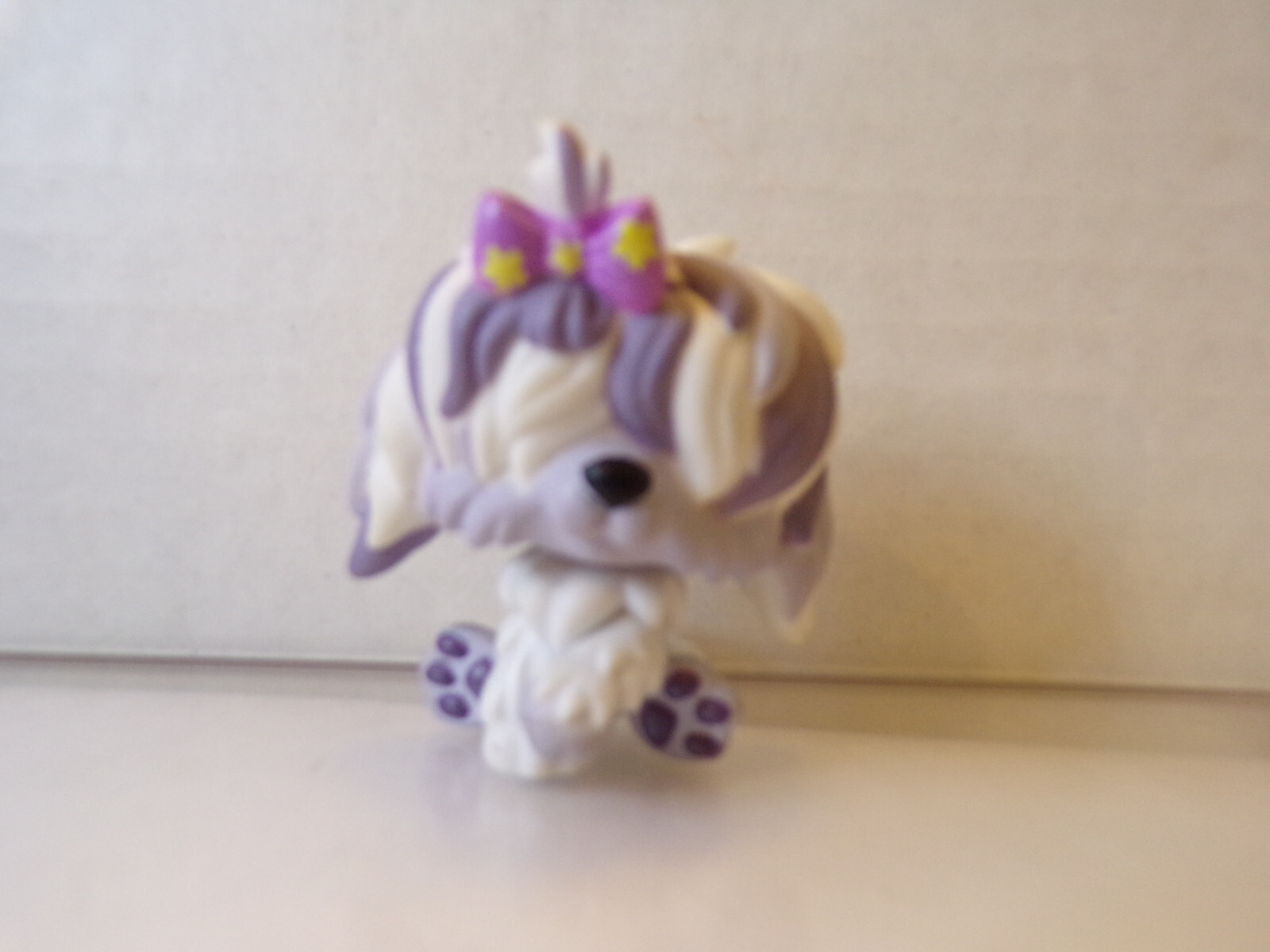 Littlest Pet Shop~#465~Shaggy Sheepdog~Dog~White Purple~Pink