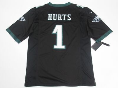 Jalen Hurts #1 Philadelphia Eagles 2023-24 Season Men's Game Jersey Black