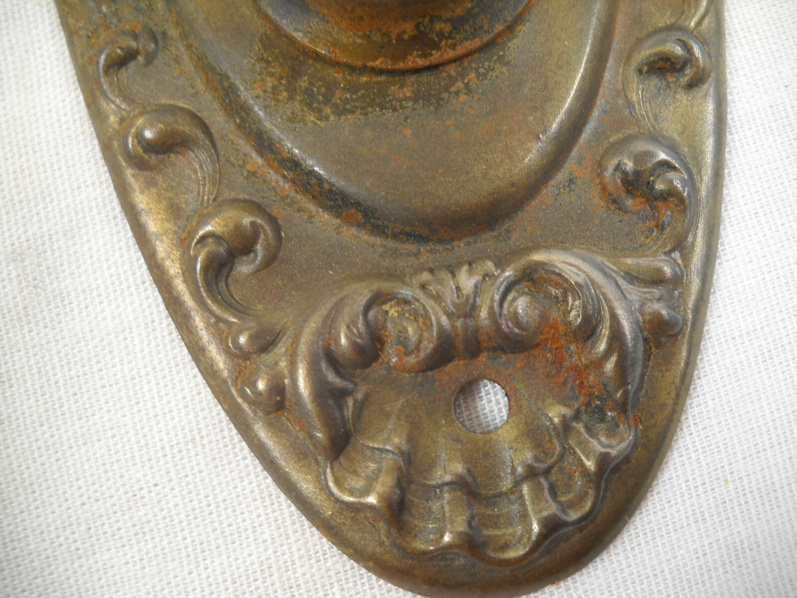 Y&T 509 Antique Metal Doorknob Backplate Door Hardware