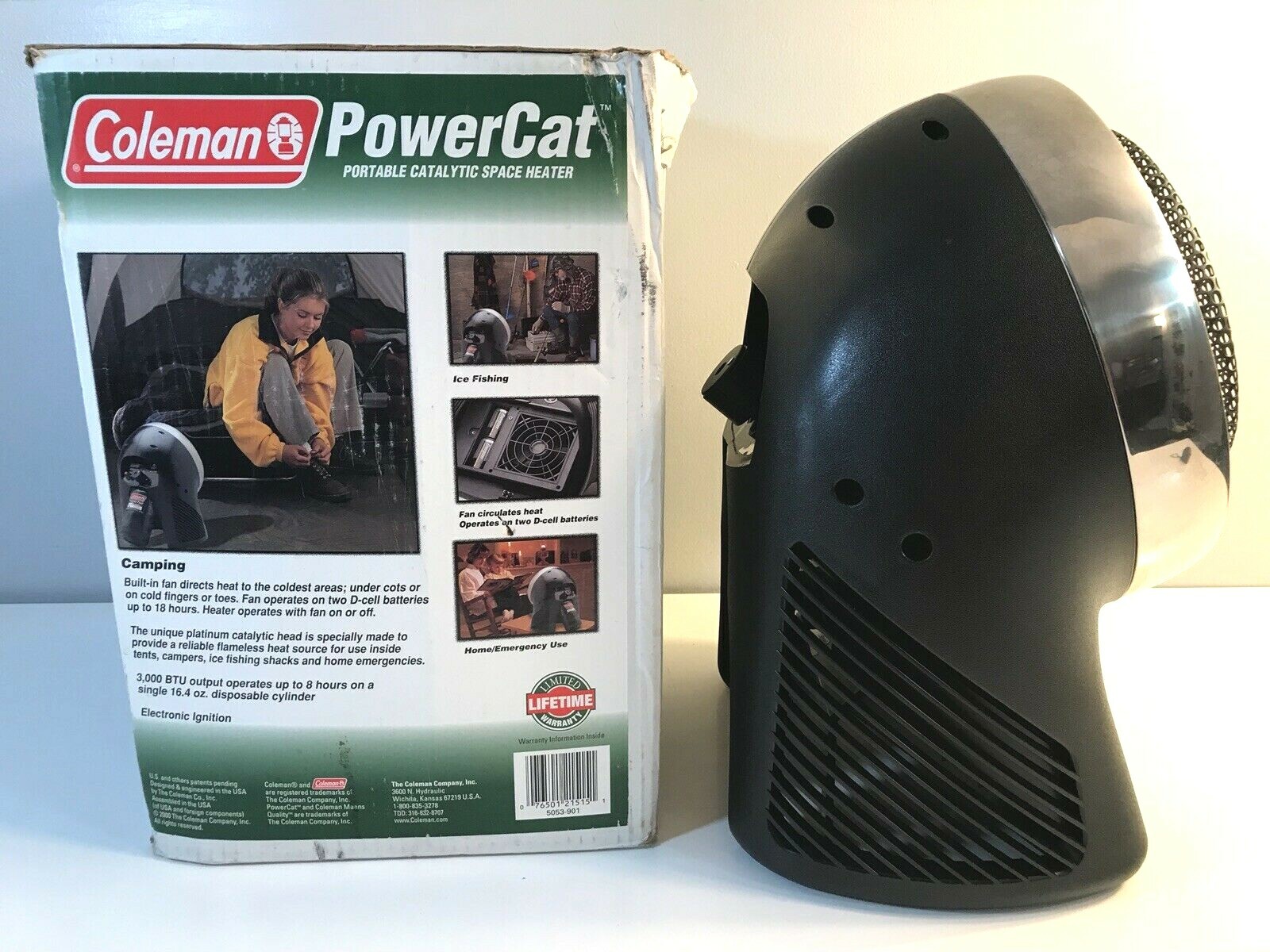 Coleman 5053-751 PowerCat 3000 BTU Portable Propane Space Heater