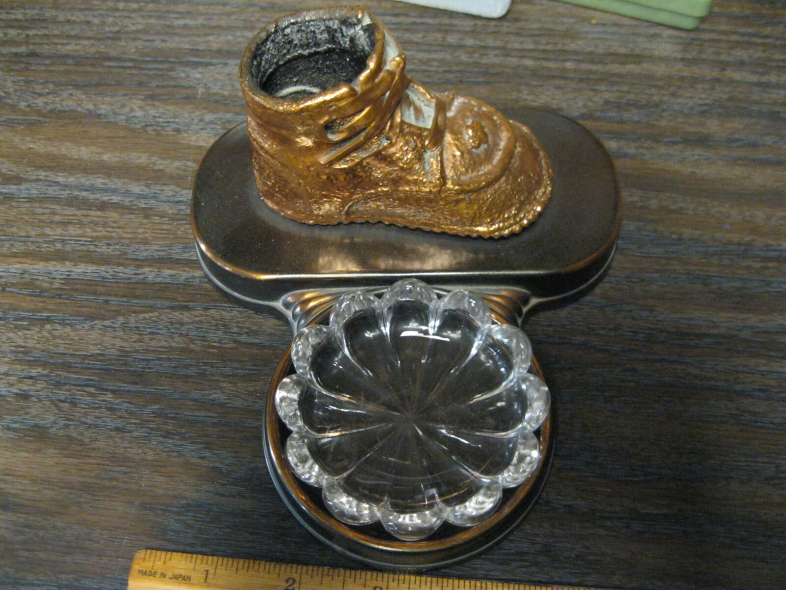 Bronze Baby Shoe Ashtray by Mason Masterpieces heirlooms of Bronze Baby Shoe Ashtray by Mason Masterpieces heirlooms of