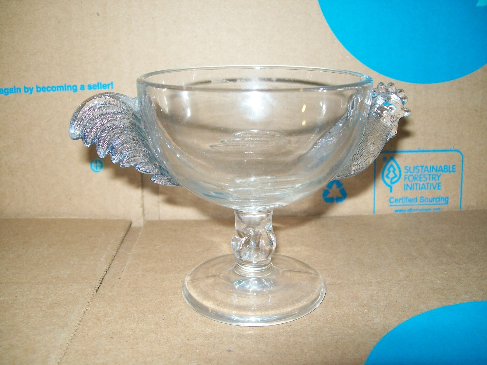 VINTAGE CHICKEN EGG CUSTARD DESSERT CUP / HEN EGG CUSTARD CUP