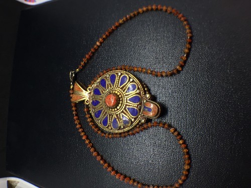 roman ancient Agate With Silver Beautiful Design Unique Style Nacklaces