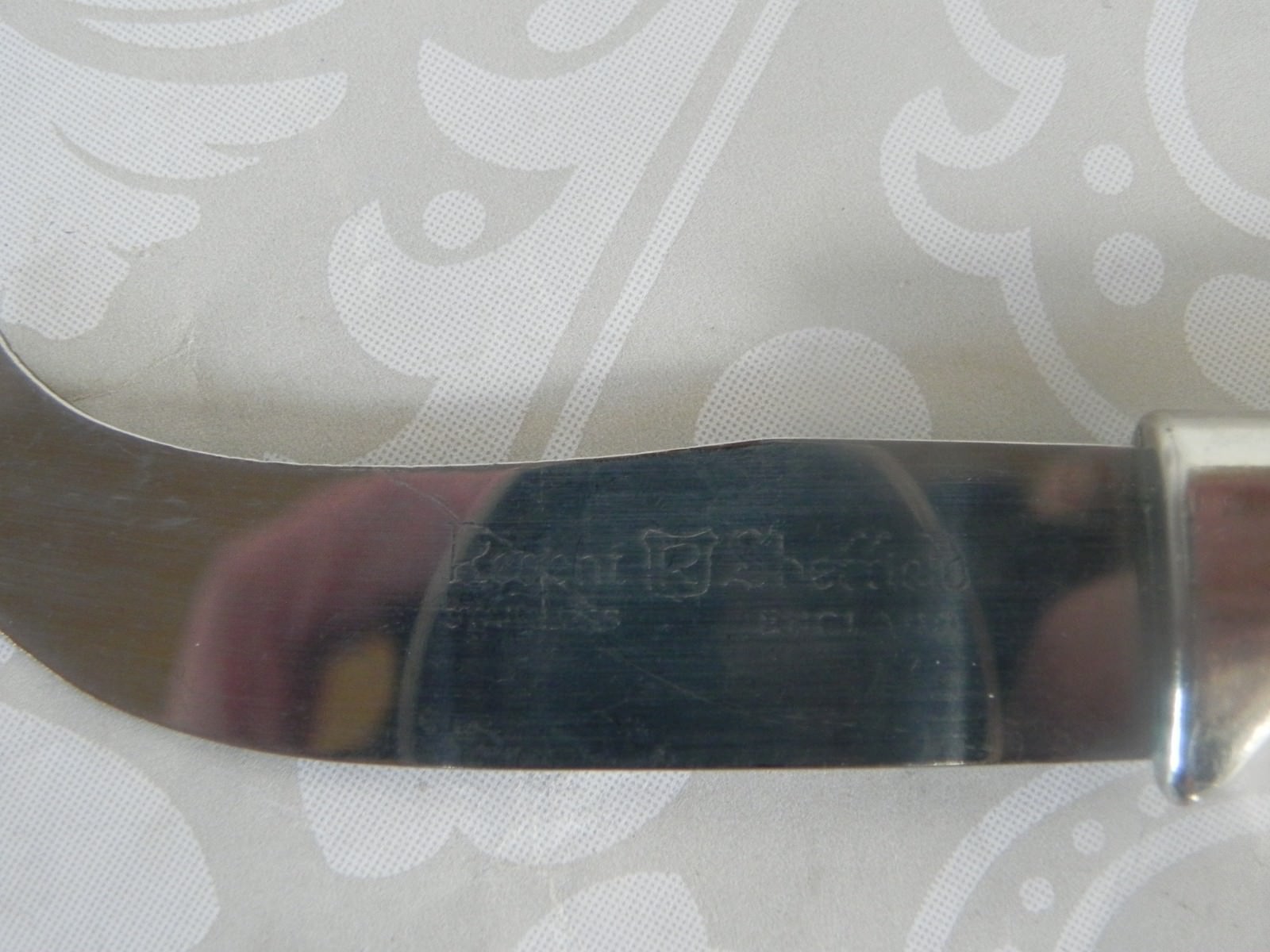 Regent Sheffield Stainless Steel Cheese Knife/Pick Acrylic Handle England
