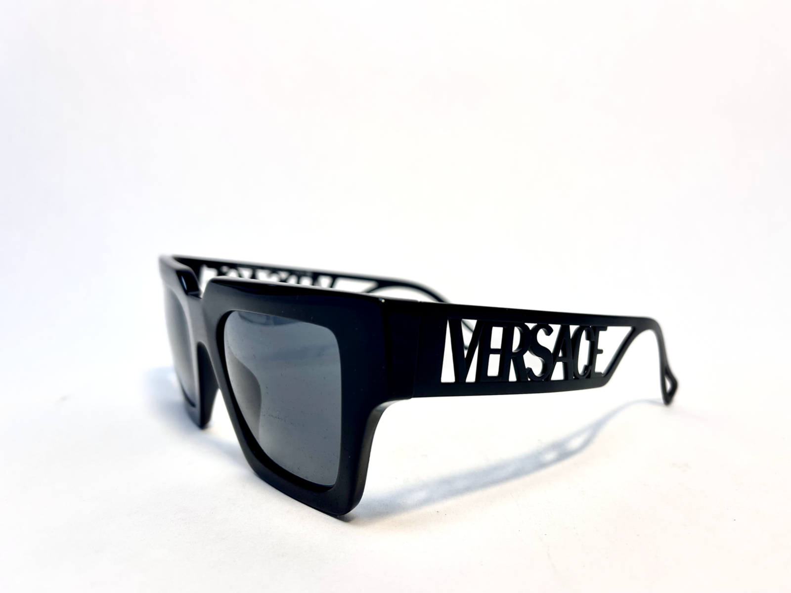 VERSACE 90S Vintage Logo 4431 All Black Gray Unisex VE4431