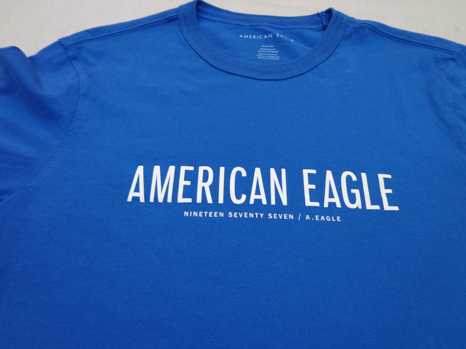 American Eagle Blue T Shirt Nineteen Seventy Seven Graphic