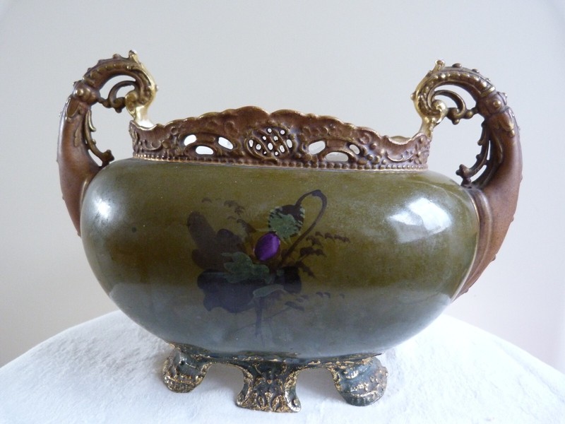 JardiniÃ¨Re Ernst Wahliss Turn Wien Austria Porcelain Art Nouveau Circa 1910