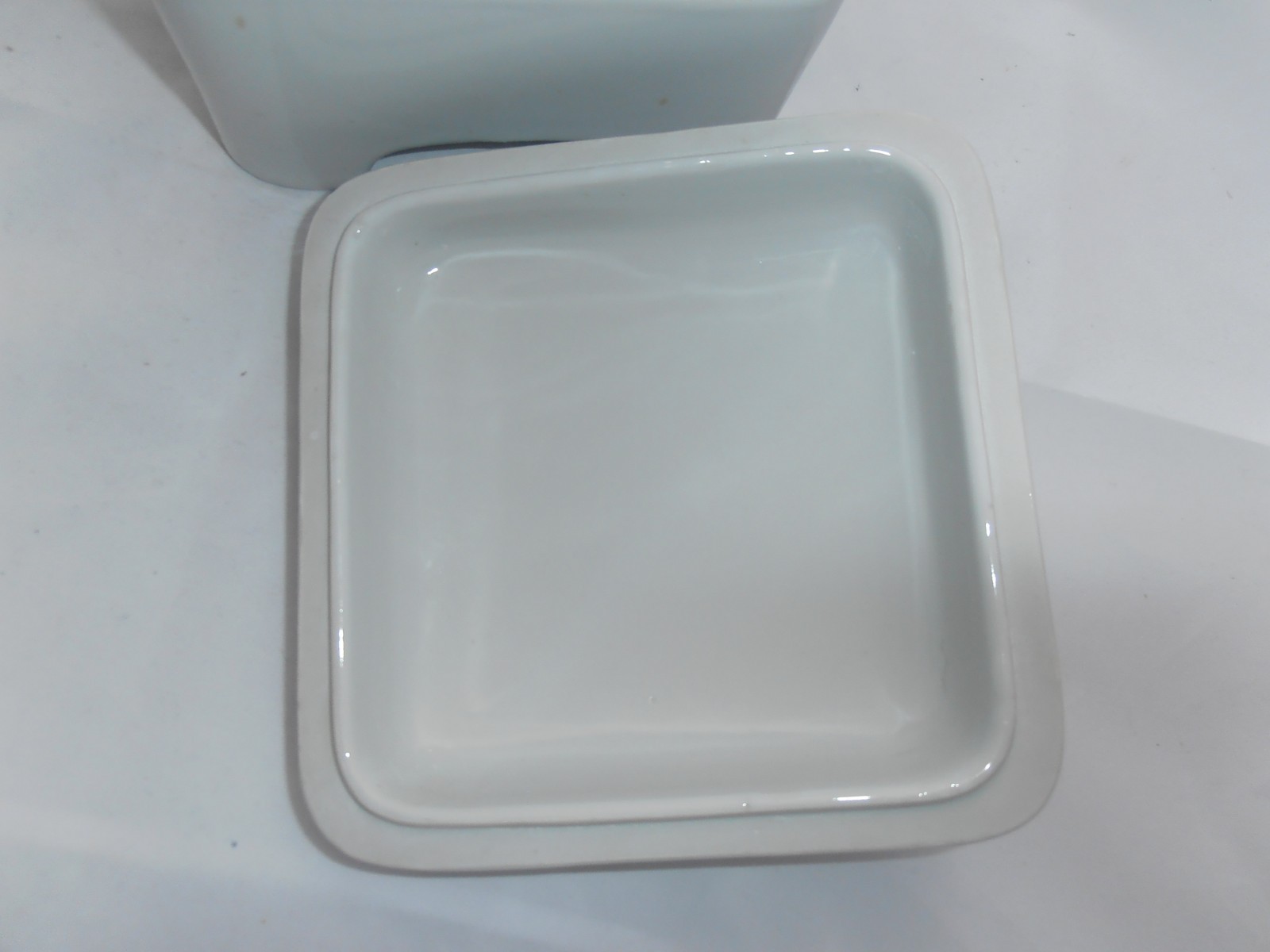 Vintage Japan heavy White primitive porcelain stacking lidded serving storage