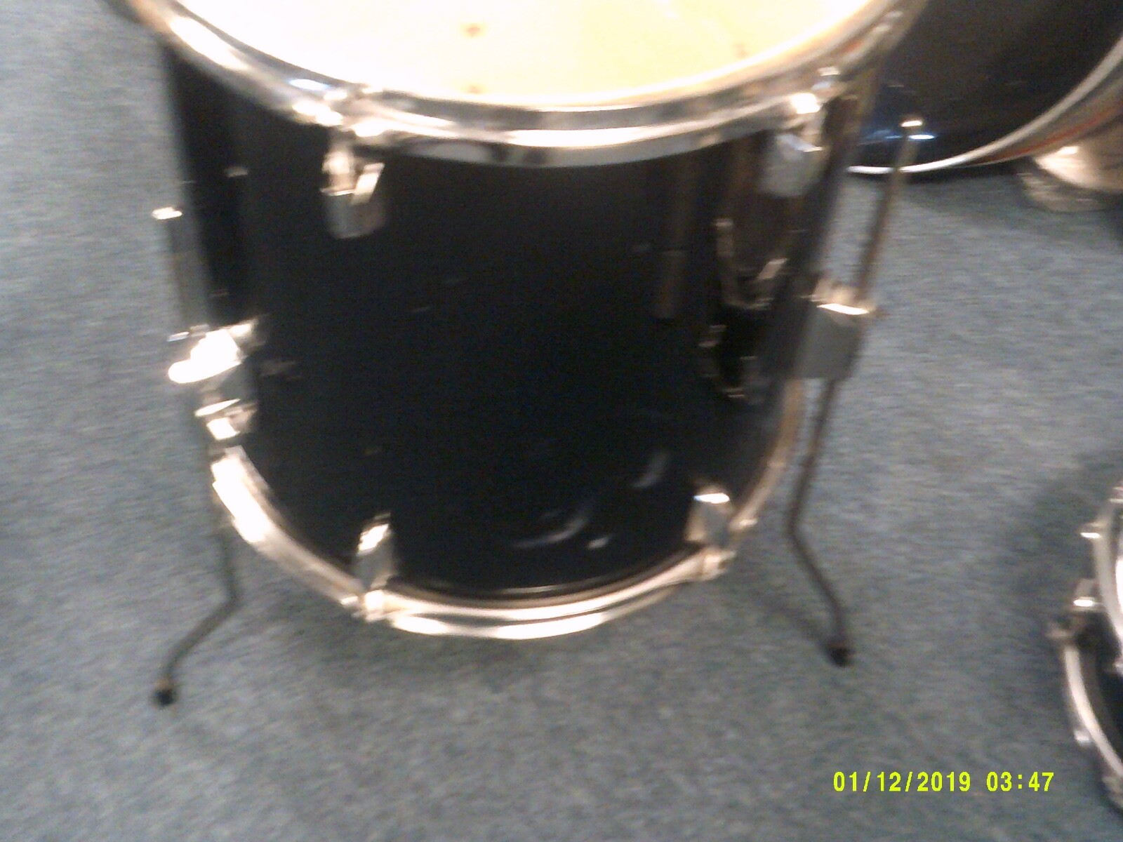 Fender star caster 16 dia by 16 deep floor Tom drum  black