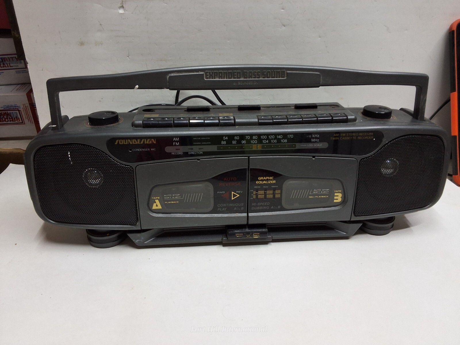 Vintage SOUND DESIGN AM/FM Radio/Double Cassette Recorder/EQ