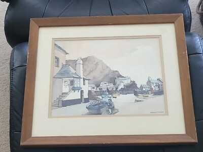 Frederick T.W. Cook (1907-1982) - Mid 20th Century Watercolor, Coastal Fish Town