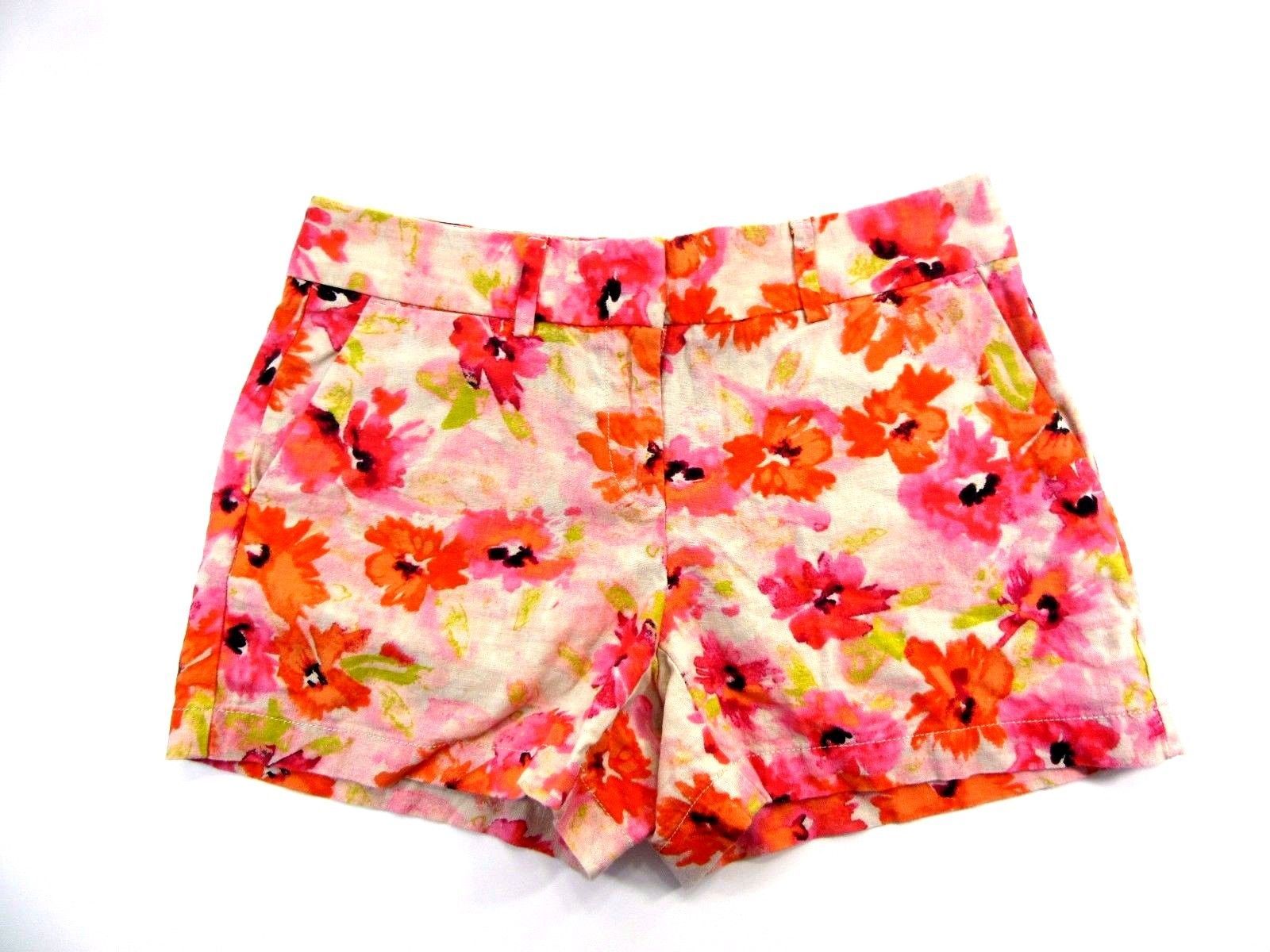 Linen Floral Shorts for Women
