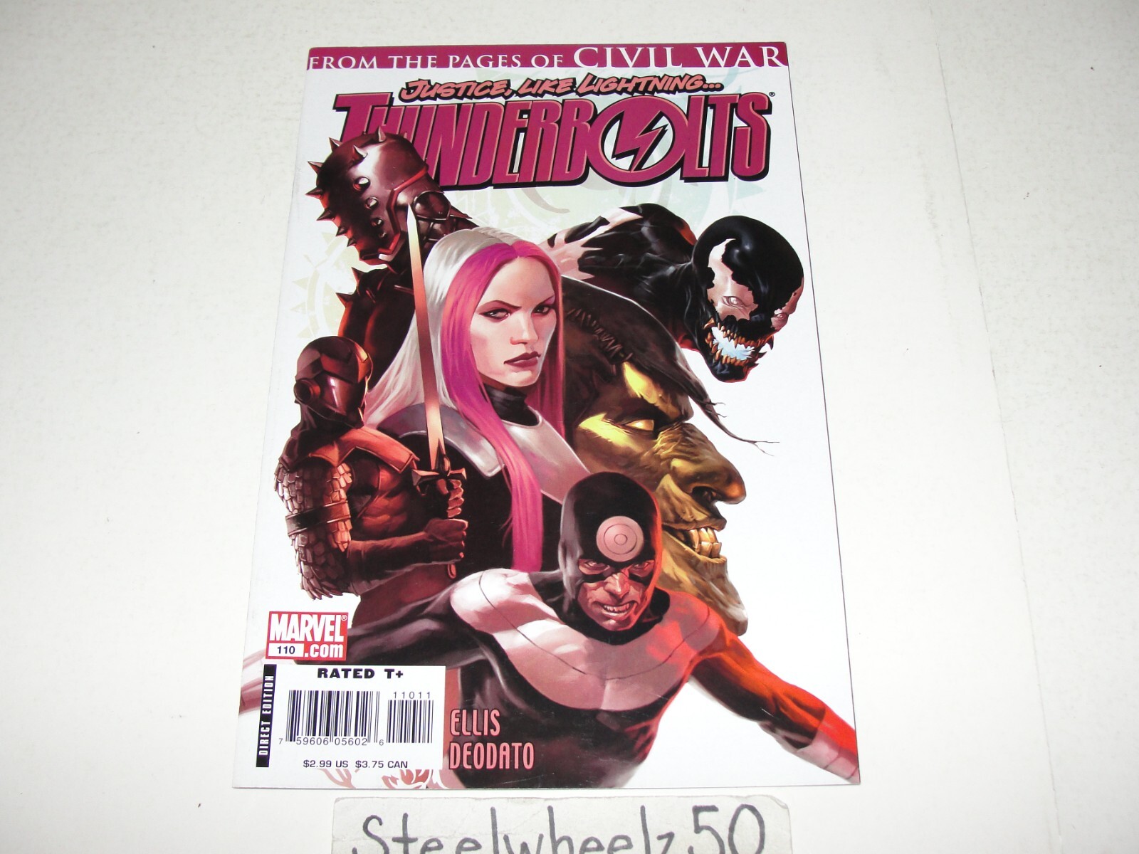 MARVEL ブラックボルト　ダブルサイン　スケッチカード　DCコミック CGC 9.8 SS Thunderbolts #1 Variant signed by Stan Lee, Steve