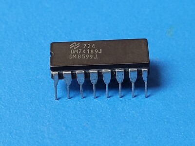 (1 PC) DM8599J NSC Standard SRAM, 16X4, 45ns, TTL, CDIP16