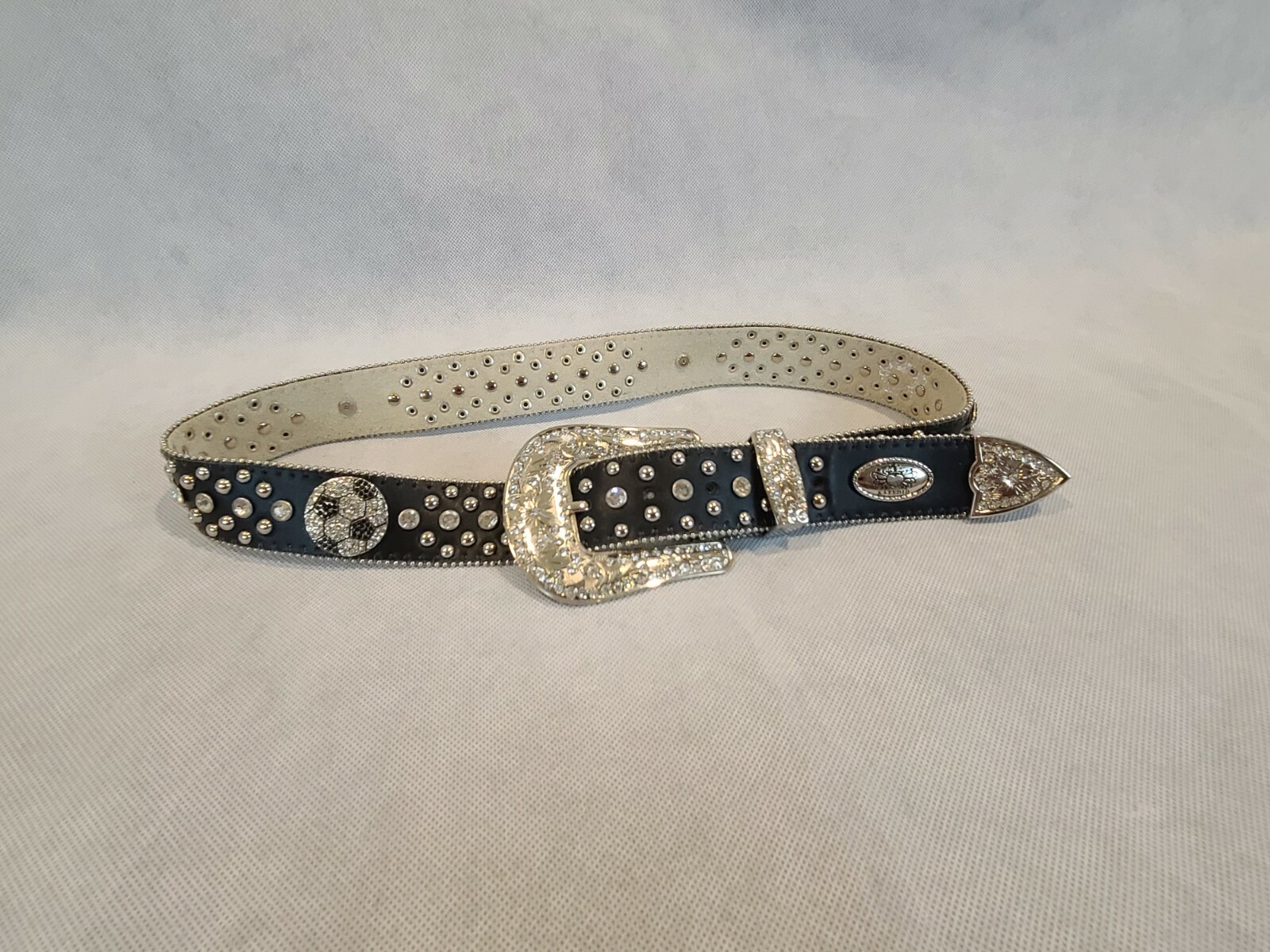 KATYDID SOCCER MOM RHINESTONE STUDDED BELT MAIN STREET