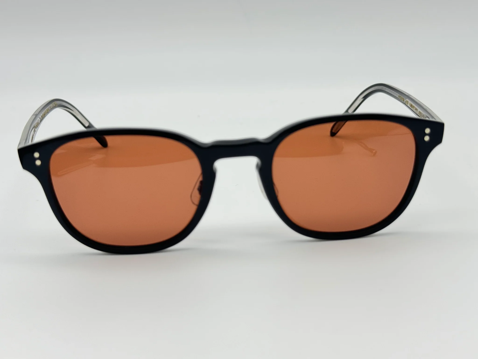 Pre-owned Oliver Peoples Fairmont Sun F 49mm Ov 5219 Sm 149253 Black Persimmon Sunglasses In Orange
