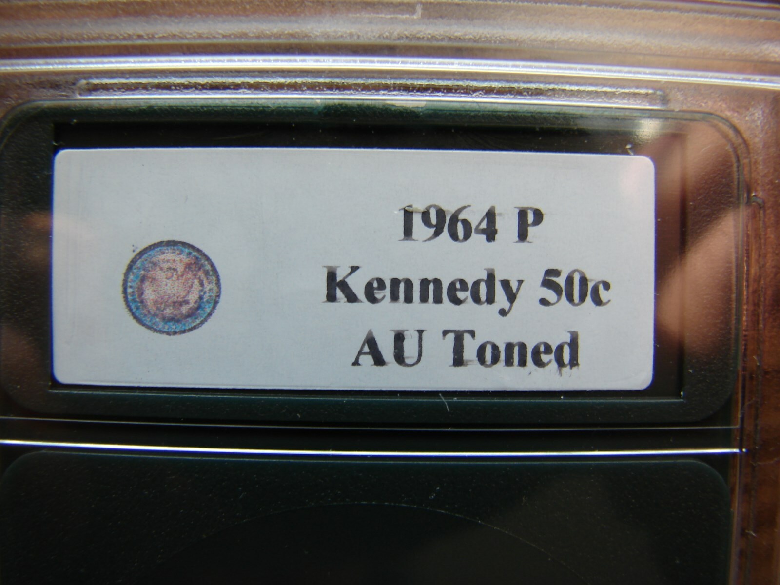 1964-P 90% KENNEDY 50C COIN TONED MAKE OFFER!!!