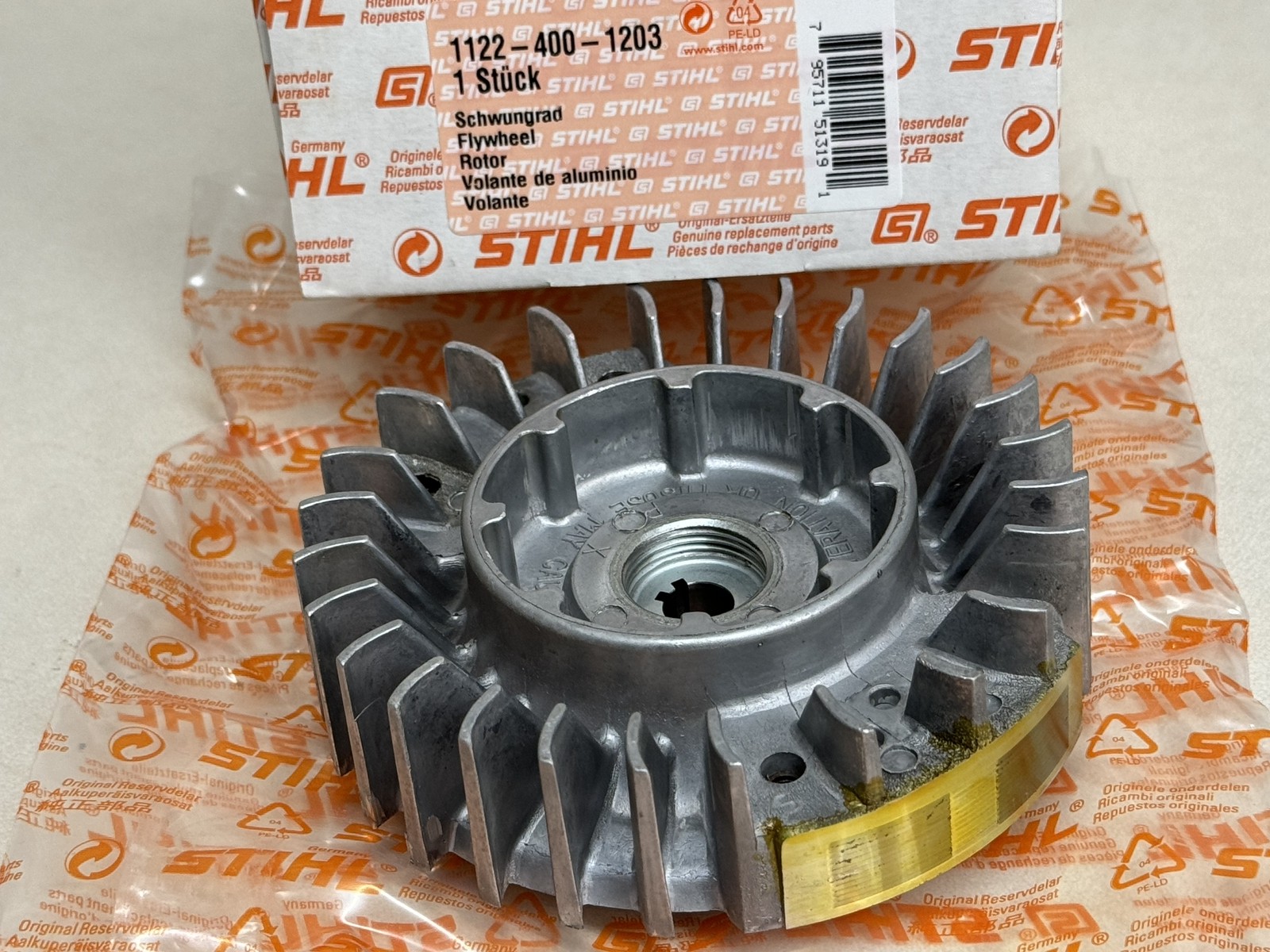 STIHL OEM 1122 400 1203 FLYWHEEL FOR 064 064R , DUAL KEYWAY - Picture 1 of 4