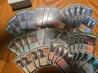 MTG: Complete Set of Chinese Shock Lands (10 Dual Lands) All NM. 40x cards.