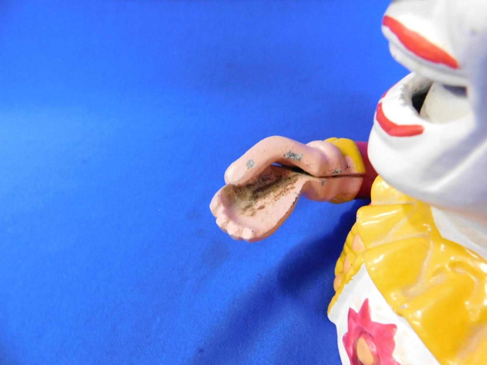 Antique Cast Iron Humpty Dumpty Clown Mechanical Bank Americana - Free Shipping