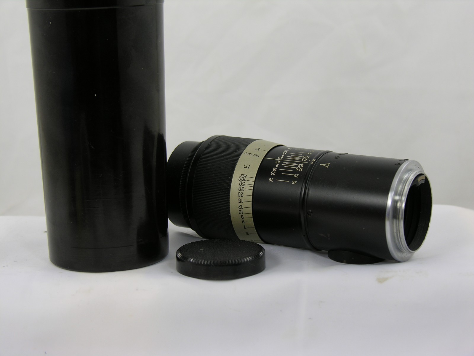 Leica/Leitz 13,5cm Hector Lens Case W/Extension Tube (No lens just case and tube