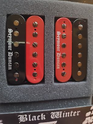 Seymour Duncan Black Winter Black & Red Zebra Humbucker Seymour Duncan Black Winter Black & Red Zebra Humbucker