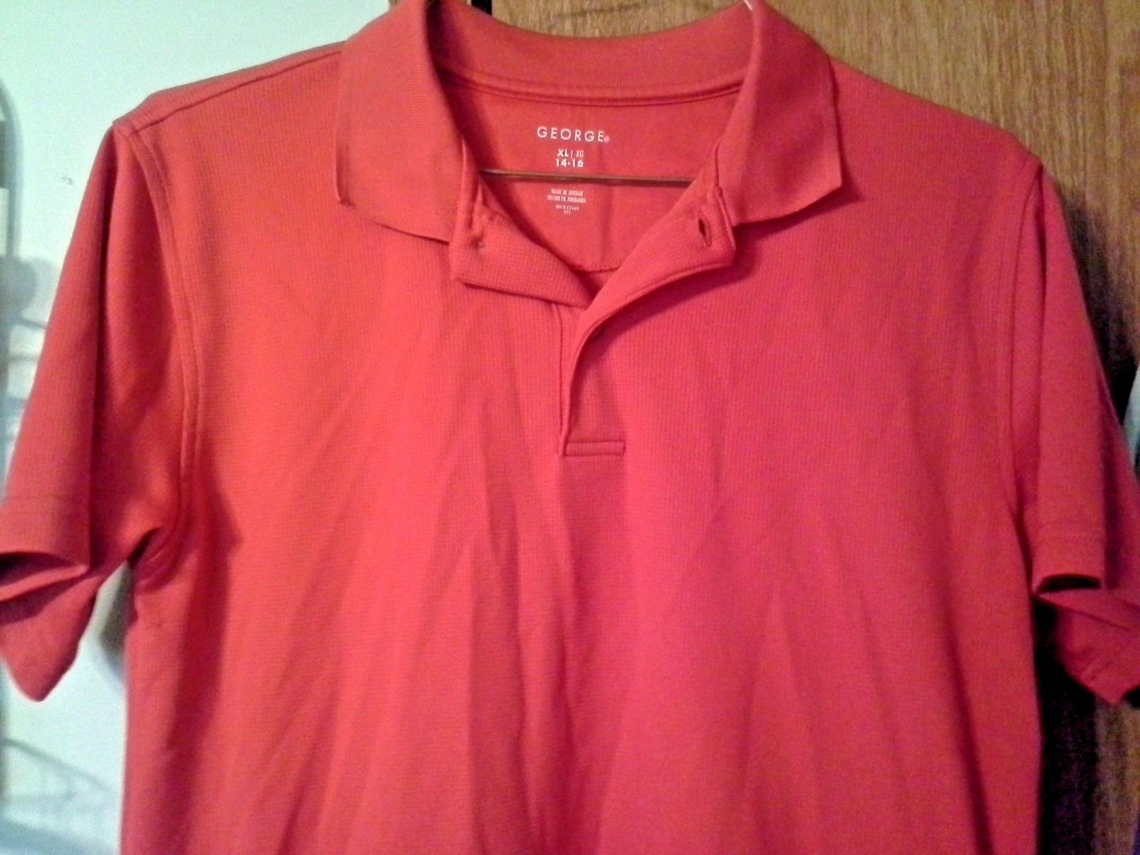 George boys red uniform polyester shirt  size xl 14-16