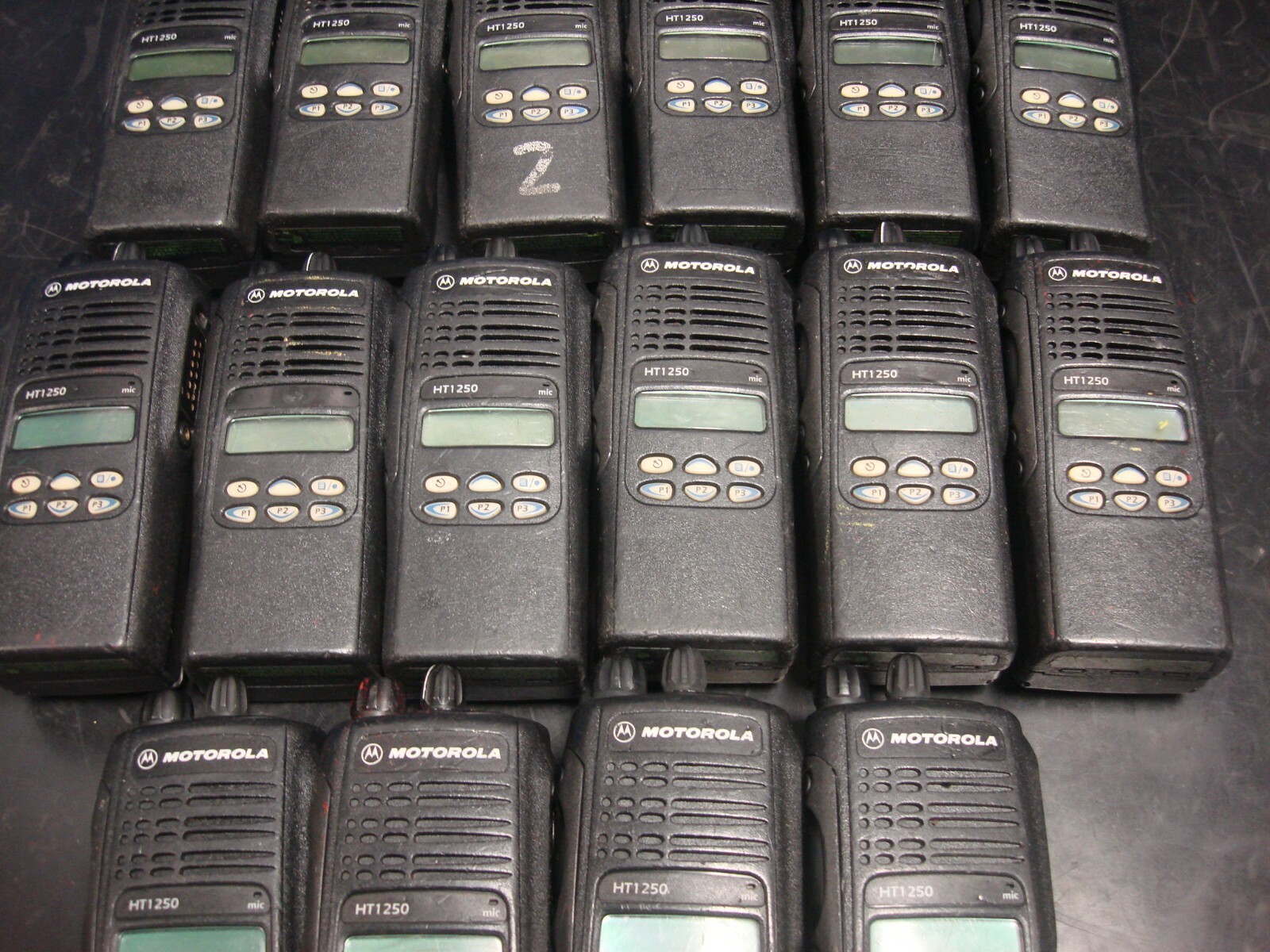 HUGE LOT OF 16 MOTOROLA HT1250 AAH25RDF9AA5AN TWO WAY RADIOS UHF 403-470MHZ