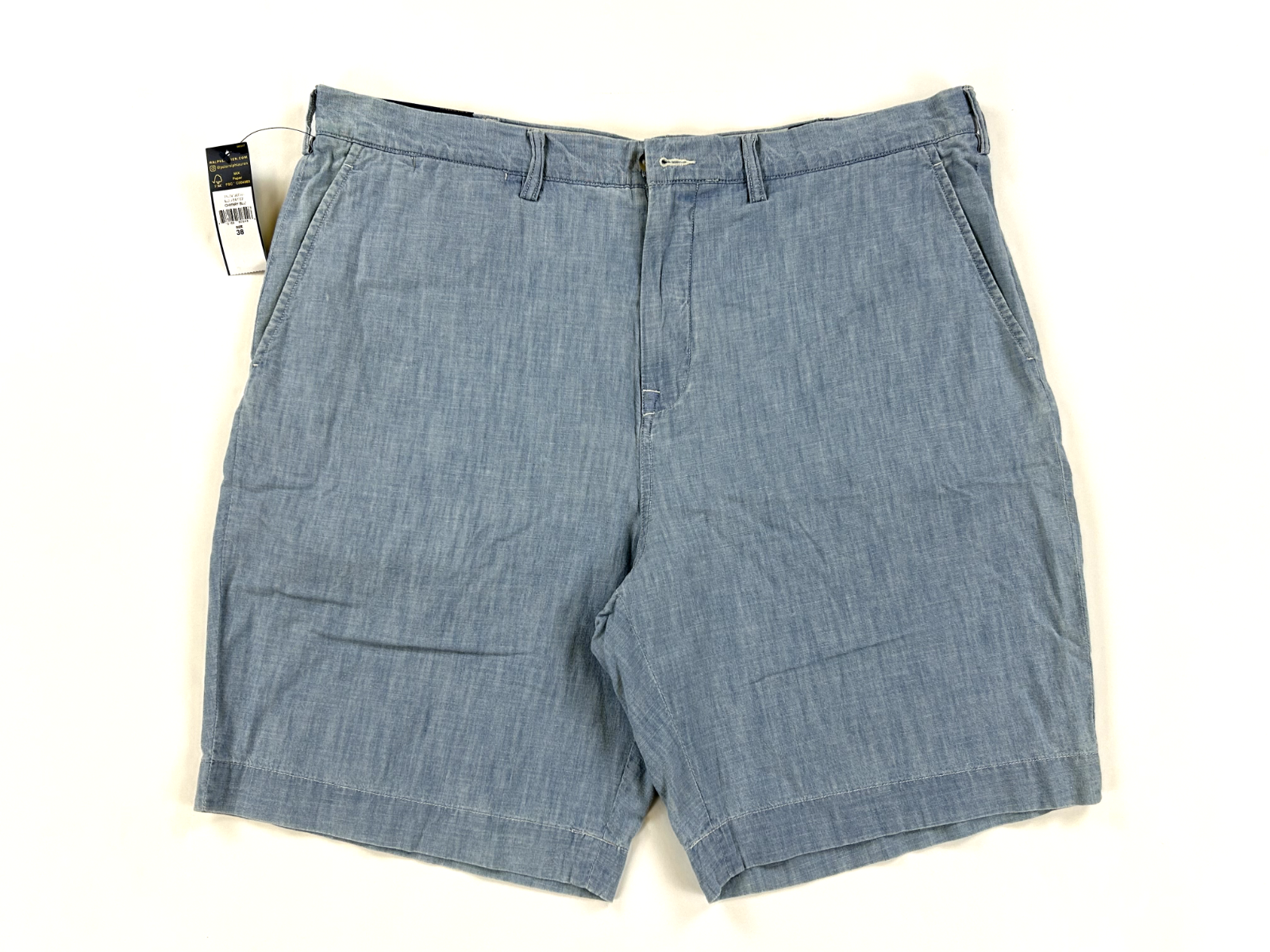 Шорты Polo Ralph Lauren Classic Fit 9 Chambray - Синие (белые) - Размер: 38W