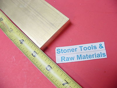 1/2'' x 2'' C360 BRASS FLAT BAR 5'' long Solid Plate Mill Stock H02 .50''x 2.00''x 5''