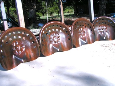 FOUR Steel tractor Farm machinery metal stool seat s New Old Style